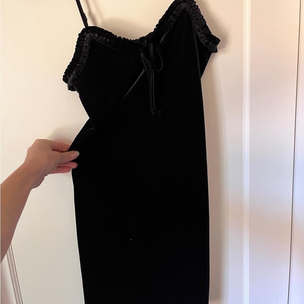 Black velvet dress